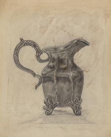 Pewter Pitcher, 1935/1942. Creator: Hans Westendorff