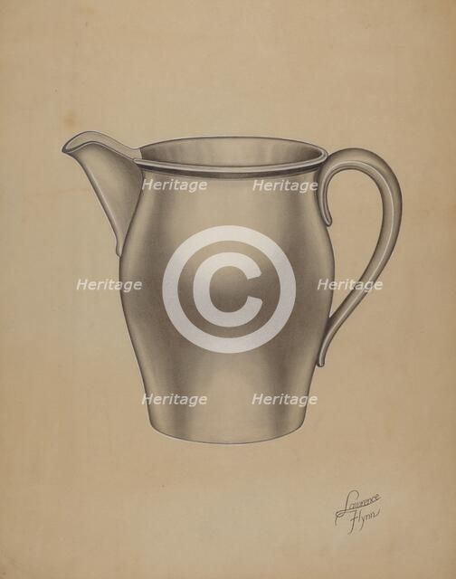 Pewter Pitcher, 1935/1942. Creator: Lawrence Flynn.