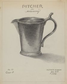 Pewter Pitcher, 1936. Creator: Alfred Nason
