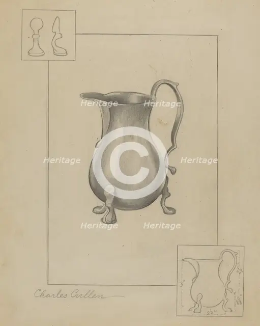 Pewter Pitcher, 1936. Creator: Charles Cullen.