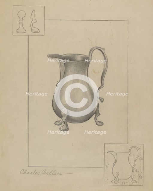 Pewter Pitcher, 1936. Creator: Charles Cullen.