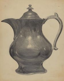 Pewter Pitcher, c. 1936. Creator: Charles Cullen