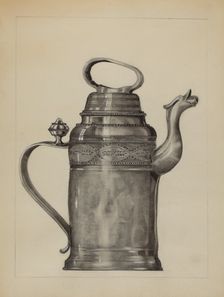 Pewter Pitcher, c. 1936. Creator: A. Zimet