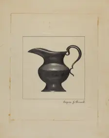 Pewter Pitcher, c. 1936. Creator: Eugene Barrell