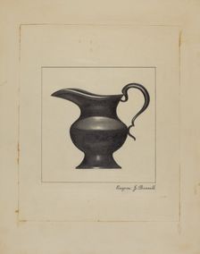 Pewter Pitcher, c. 1936. Creator: Eugene Barrell