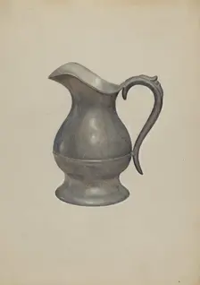 Pewter Pitcher, c. 1936. Creator: Francis Borelli