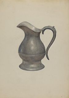 Pewter Pitcher, c. 1936. Creator: Francis Borelli
