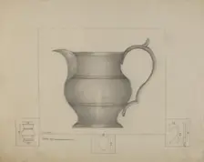 Pewter Pitcher, c. 1936. Creator: Henry Meyers