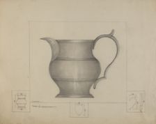 Pewter Pitcher, c. 1936. Creator: Henry Meyers