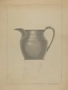 Pewter Pitcher, c. 1936. Creator: Joseph Wolins