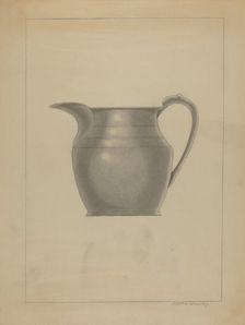 Pewter Pitcher, c. 1936. Creator: Joseph Wolins
