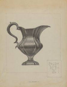 Pewter Pitcher, c. 1936. Creator: Max Schwartz