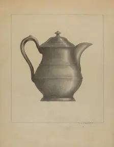 Pewter Pitcher, c. 1936. Creator: Sidney Liswood