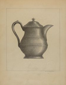 Pewter Pitcher, c. 1936. Creator: Sidney Liswood
