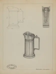 Pewter Pitcher, c. 1936. Creator: Rollington Campbell