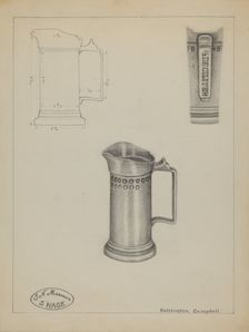 Pewter Pitcher, c. 1936. Creator: Rollington Campbell