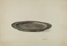 Pewter Plate, c. 1937. Creator: Geoffrey Holt