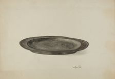 Pewter Plate, c. 1937. Creator: Geoffrey Holt