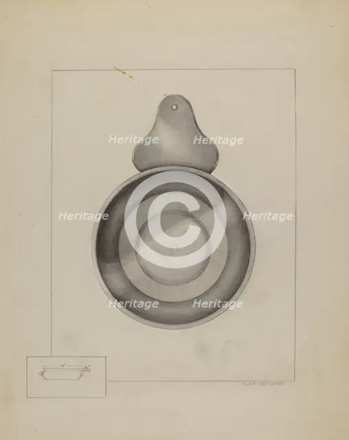 Pewter Porringer, 1935/1942. Creator: A. Zaidenberg.