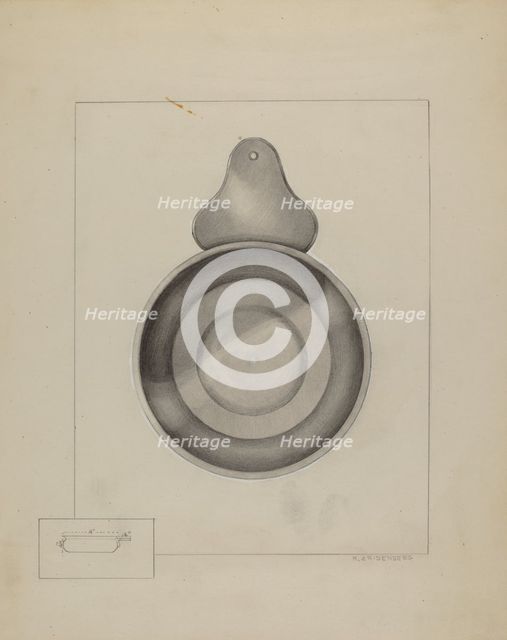Pewter Porringer, 1935/1942. Creator: A. Zaidenberg.