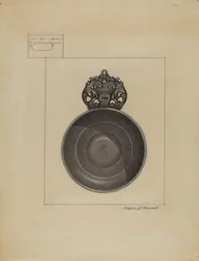Pewter Porringer, 1935/1942. Creator: Eugene Barrell
