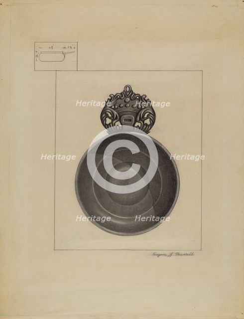 Pewter Porringer, 1935/1942. Creator: Eugene Barrell.