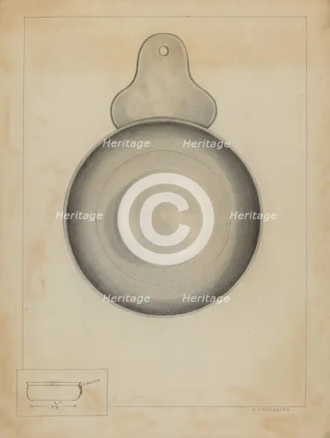 Pewter Porringer, c. 1936. Creator: A. Zaidenberg.