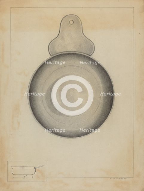 Pewter Porringer, c. 1936. Creator: A. Zaidenberg.