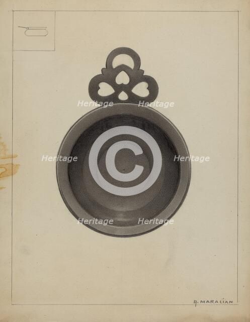 Pewter Porringer, c. 1936. Creator: Arsen Maralian.