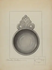 Pewter Porringer, c. 1936. Creator: Charles Cullen