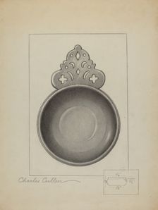 Pewter Porringer, c. 1936. Creator: Charles Cullen