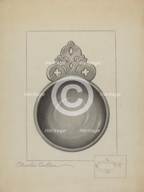 Pewter Porringer, c. 1936. Creator: Charles Cullen.