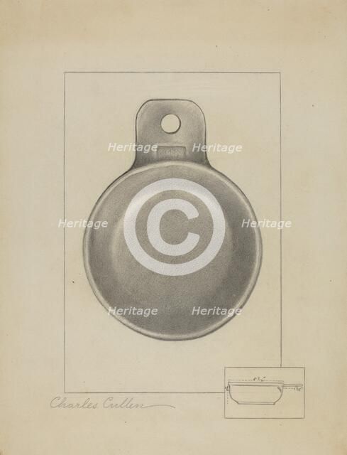 Pewter Porringer, c. 1936. Creator: Charles Cullen.
