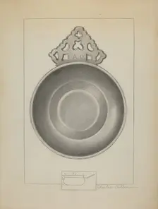 Pewter Porringer, c. 1936. Creator: Charles Cullen