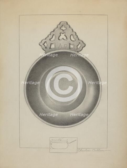 Pewter Porringer, c. 1936. Creator: Charles Cullen.