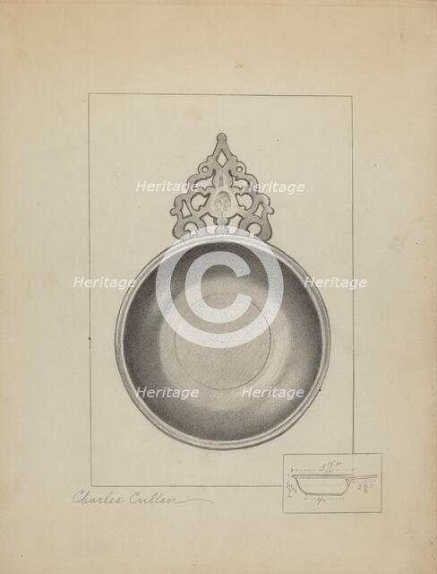 Pewter Porringer, c. 1936. Creator: Charles Cullen.