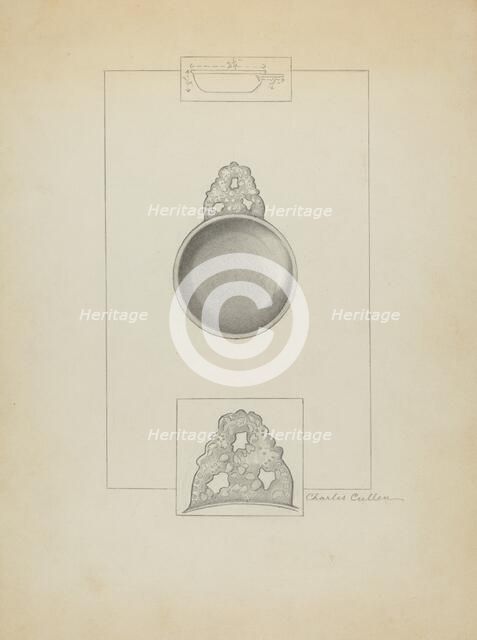Pewter Porringer, c. 1936. Creator: Charles Cullen.