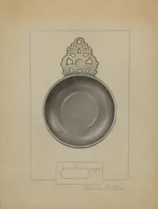 Pewter Porringer, c. 1936. Creator: Charles Cullen