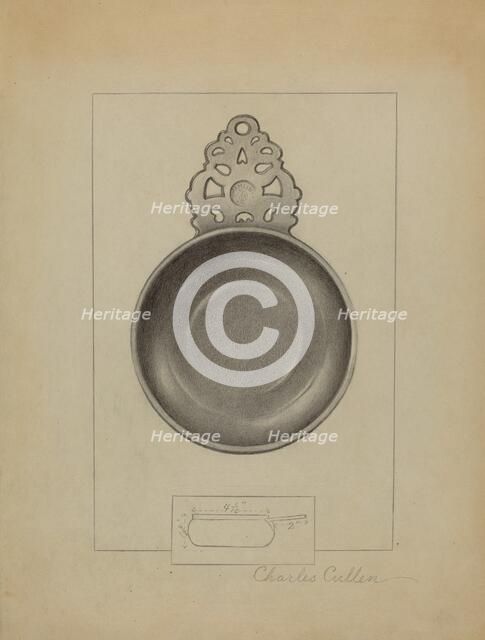 Pewter Porringer, c. 1936. Creator: Charles Cullen.