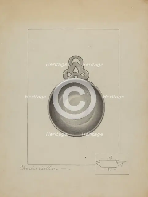 Pewter Porringer, c. 1936. Creator: Charles Cullen.