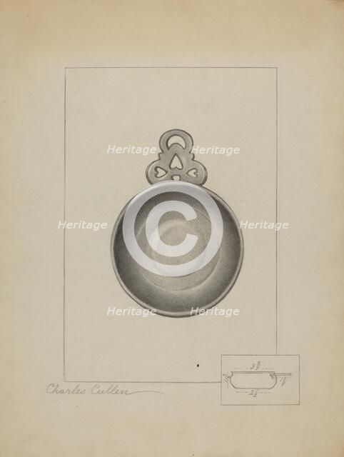 Pewter Porringer, c. 1936. Creator: Charles Cullen.