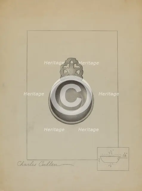 Pewter Porringer, c. 1936. Creator: Charles Cullen.