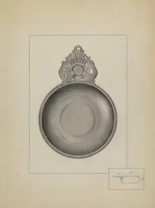 Pewter Porringer, c. 1936. Creator: Charles Cullen