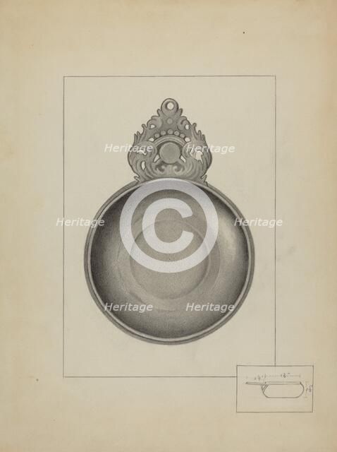 Pewter Porringer, c. 1936. Creator: Charles Cullen.