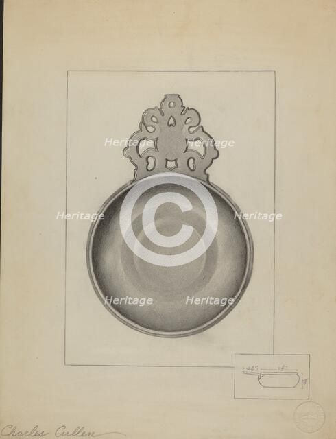 Pewter Porringer, c. 1936. Creator: Charles Cullen.