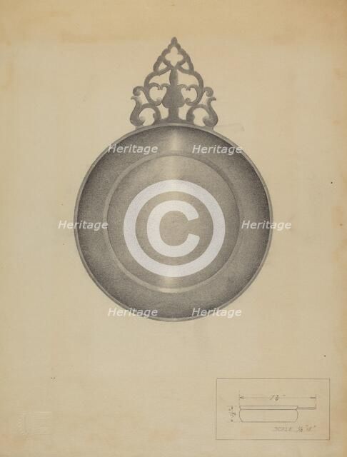 Pewter Porringer, c. 1936. Creator: Charles Cullen.