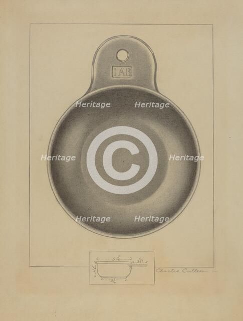 Pewter Porringer, c. 1936. Creator: Charles Cullen.