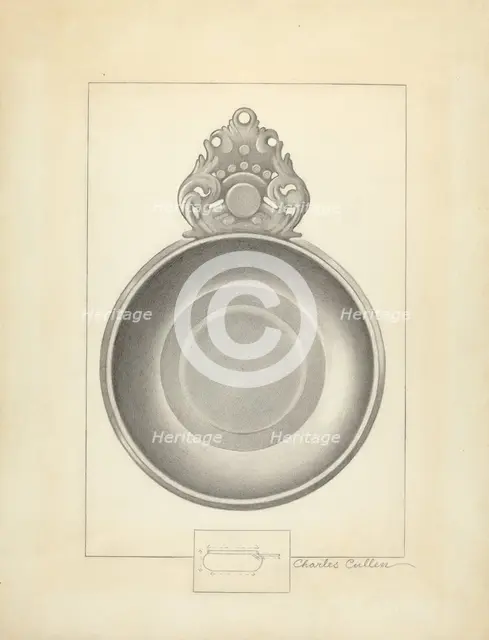 Pewter Porringer, c. 1936. Creator: Charles Cullen.