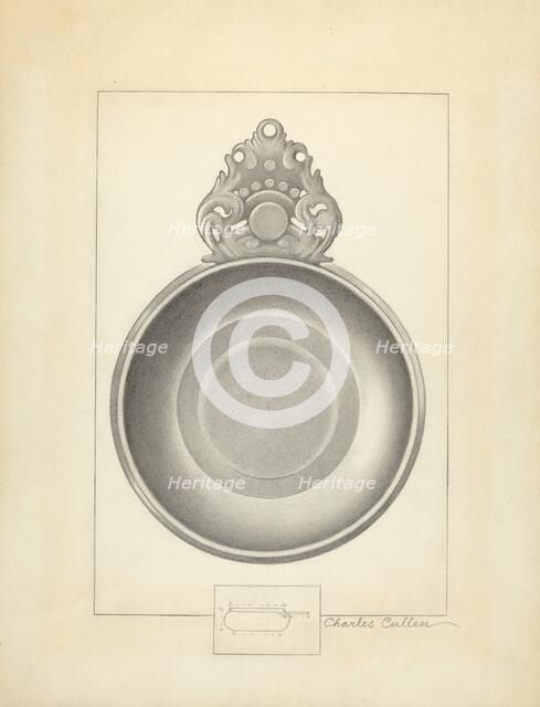 Pewter Porringer, c. 1936. Creator: Charles Cullen.