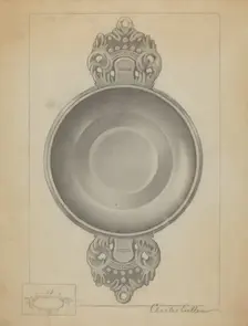 Pewter Porringer, c. 1936. Creator: Charles Cullen